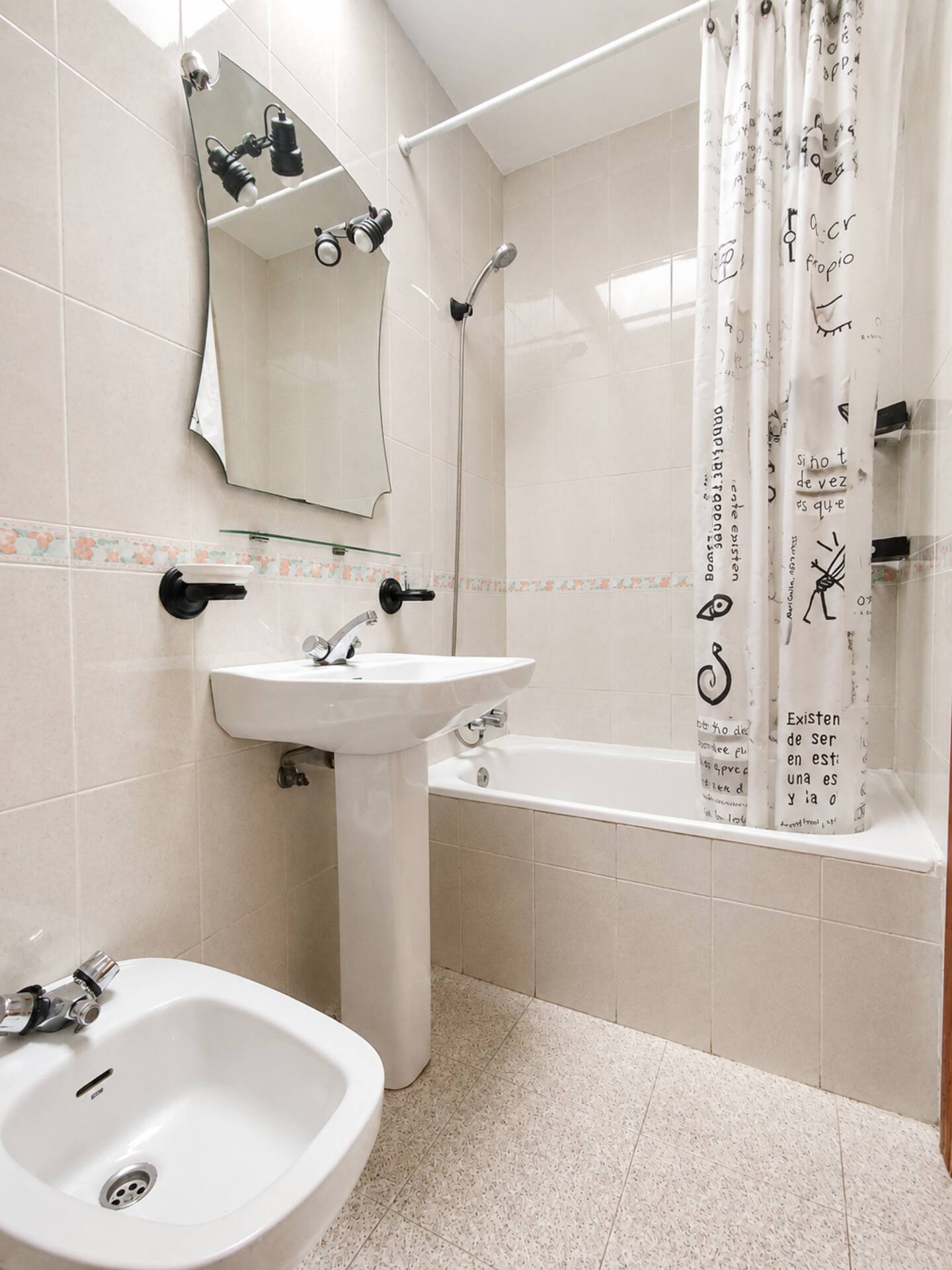 Full bathroom with sink and shower