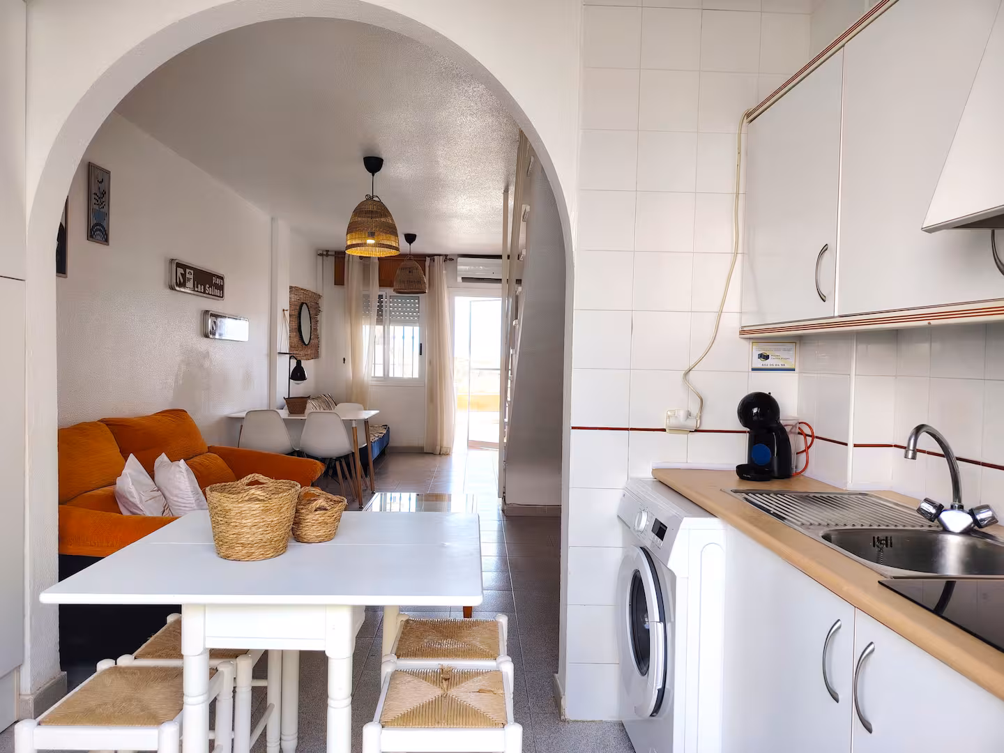 Modern interior with Mediterranean decor
