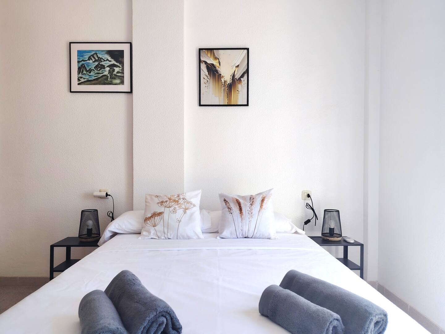 Main bedroom in light tones